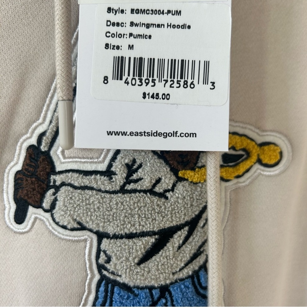 Eastside Golf Swingman Hoodie Men’s Medium Pumice Gray Pullover NWT - Picture 5 of 5